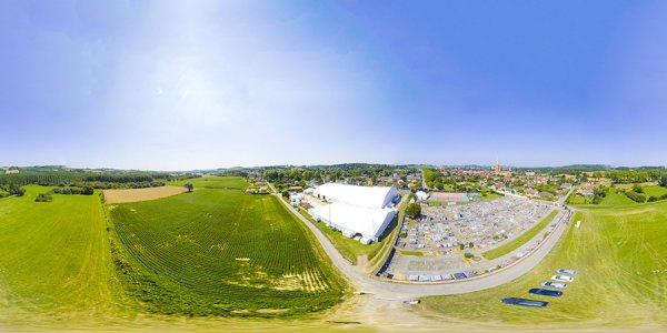 Chapiteau du festival de Marciac dans le Gers