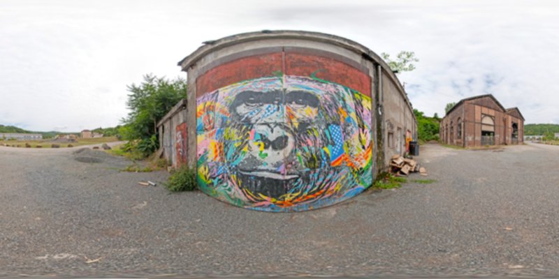 Street Art - Mur Murs à Decazeville - Le gorille de Jo Di Bona